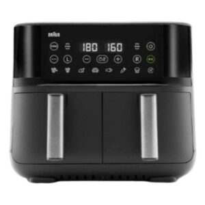 Freidora de aire Braun TD 3030I BK 8L 2850W doble cubeta con Sync y temporizador