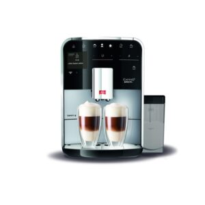 Cafetera Automática Espresso Melitta 1,8L 15 bar doble surtidor pantalla TFT plata
