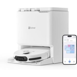 Aspirateurs Robots et Laveur EZVIZ RS20 Pro avec Vidage Automatique Navigation LiDAR 7.200 Pa IA Caméra