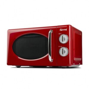 Microondas Girmi FM21 20 Litros 700W con Grill Control Giratorio Rojo