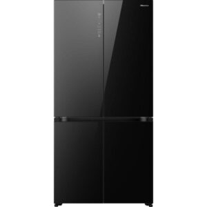 Frigorífico Americano Hisense RQ768N4GBE Total No Frost 190 cm 591L E Cristal Negro Control Táctil