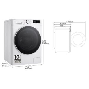 LG Serie 600 F4WR6009A0W Lavadora Carga Frontal 9Kg A Blanca