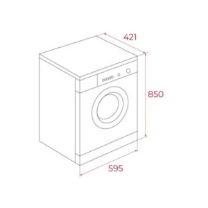 Lavadora Teka WMK 40740 7kg Carga Frontal 1200rpm A Blanca