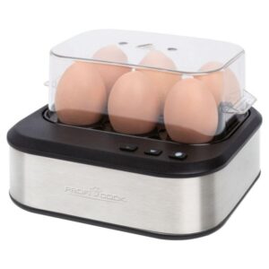 Cocedor de Huevos ProfiCook PC-EK 1276 Acero Inoxidable 6 Huevos Señal Voz BPA Free