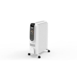 Radiador Eléctrico De’Longhi 2500W grande control giratorio efecto chimenea y seguridad avanzada