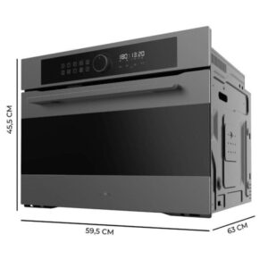Horno integrable eléctrico Cecotec Bolero Hexa AF314500 Matt 53L negro con Airfryer y vapor