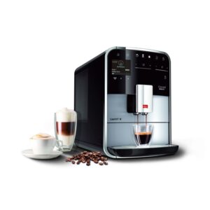 Cafetera Automática Espresso Melitta 1,8L 15 bar doble surtidor pantalla TFT plata