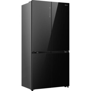 Frigorífico Americano Hisense RQ768N4GBE Total No Frost 190 cm 591L E Cristal Negro Control Táctil