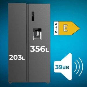 Cecotec Bolero CoolMarket SBS 559 Dark Frigorífico Americano E Negro Reacondicionado