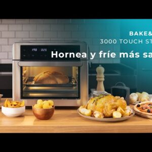 Cecotec Bake&Fry 3000 Touch Steel Horno Freidora de Aire Caliente 30L 1600W Acero
